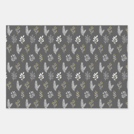 Pink_Grey Holiday Wrapping Paper Sheets Geschenkpapier Set