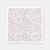 Pink Grey Leopard Muster Serviette (Vorderseite)