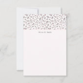 Pink Grey Leopard personalisiert Mitteilungskarte (Vorderseite)
