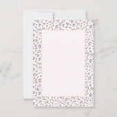 Pink Grey Leopard personalisiert Mitteilungskarte (Rückseite)