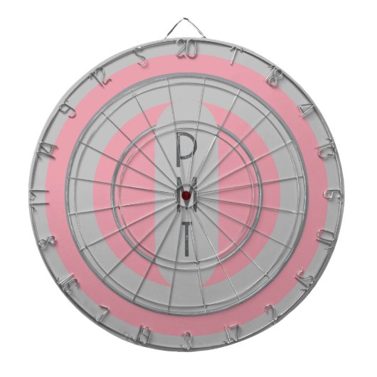 Pink Grey Personalisiert Dart Board Dartscheibe (vorne)