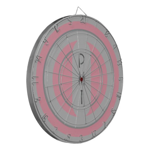 Pink Grey Personalisiert Dart Board Dartscheibe (Vorderseite Links)
