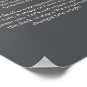 Pink Grey Typografy Baby Late Night Diaper Poster (Ecke)