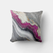 Pink, Grey White Stone Marble Printed  Kissen (Vorderseite)