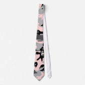 Pink, Greys and Black Camouflage Necktie Krawatte (Vorderseite)