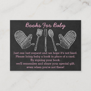 Pink GRILLEN Baby Showbook Request Cards Begleitkarte