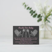 Pink GRILLEN Baby Showbook Request Cards Begleitkarte (Stehend Vorderseite)