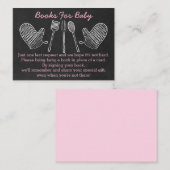 Pink GRILLEN Baby Showbook Request Cards Begleitkarte (Vorne/Hinten)
