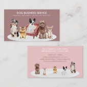 Pink Groomer Hunde Wanderstuhl Sitzplatz Haustier Visitenkarte (Vorne/Hinten)