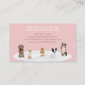 Pink Groomer Hunde Wanderstuhl Sitzplatz Haustier Visitenkarte (Rückseite)