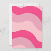 Pink Groovy Bridal Dusche Einladung (Rückseite)