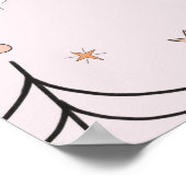 Pink Groovy Ghost Baby Shower Welcome Sign Poster (Ecke)