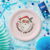 Pink Groovy Retro Pappteller (Party)