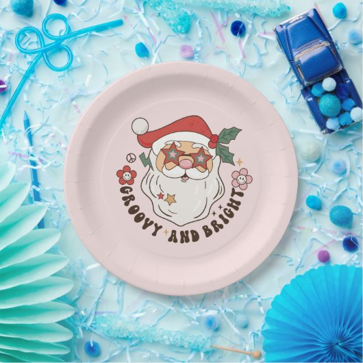 Pink Groovy Retro Pappteller (Party)