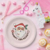 Pink Groovy Retro Pappteller (Party)