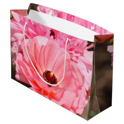 Pink Große Geschenktüte (Rückseite Schrägansicht)