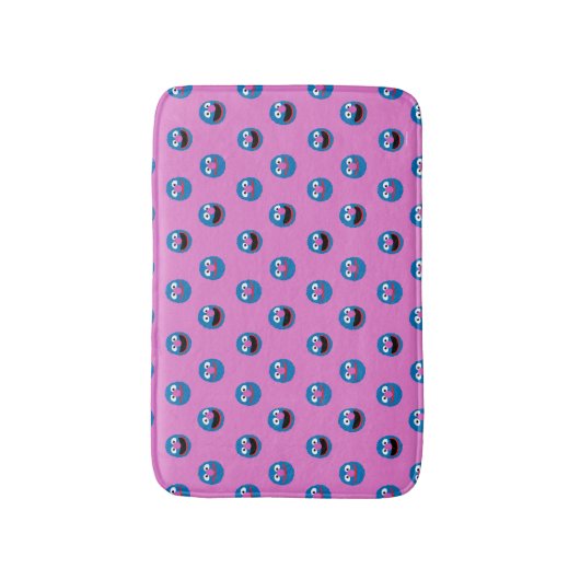 Pink Grover Face Pattern Badematte (Vorderseite Vertikal)