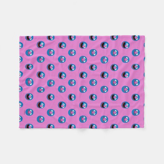 Pink Grover Face Pattern Fleecedecke (Vorderseite (Horizontal))