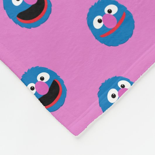 Pink Grover Face Pattern Fleecedecke (Ecke)