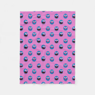 Pink Grover Face Pattern Fleecedecke