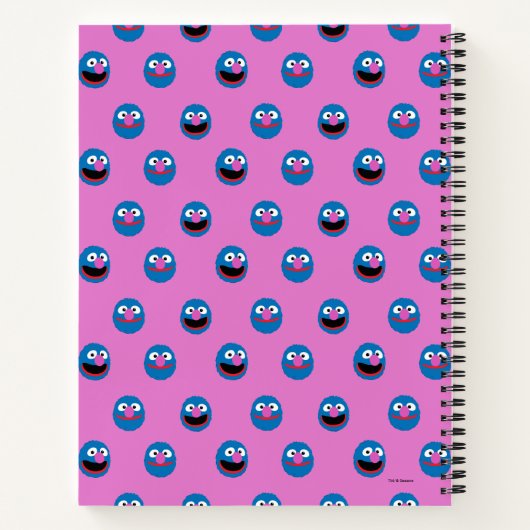 Pink Grover Face Pattern Notizblock (Rückseite)