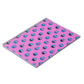 Pink Grover Face Pattern Notizblock (Linke Seite)