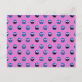Pink Grover Face Pattern Postkarte (Vorderseite)