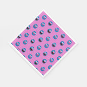 Pink Grover Face Pattern Serviette (Ecke)