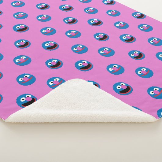Pink Grover Face Pattern Sherpadecke (3/4)