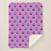 Pink Grover Face Pattern Sherpadecke (Vorderseite)