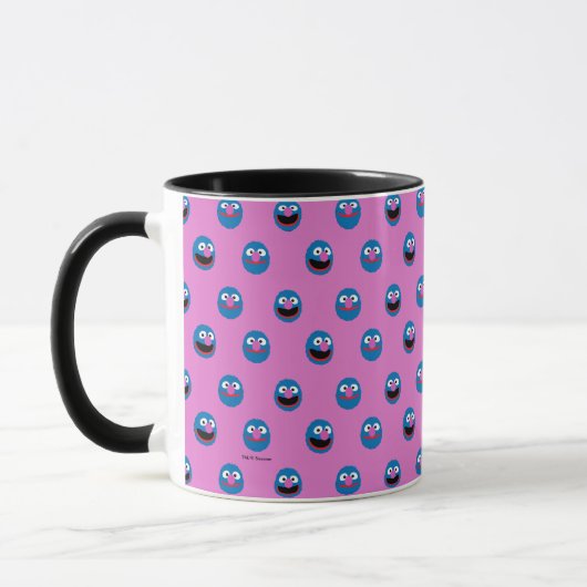 Pink Grover Face Pattern Tasse (Links)