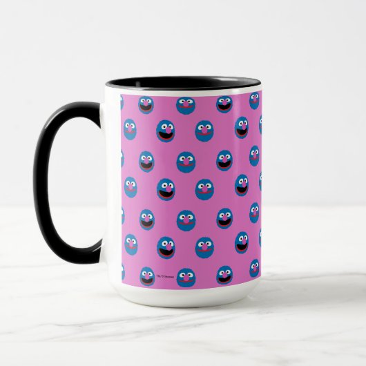 Pink Grover Face Pattern Tasse (Links)