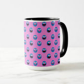 Pink Grover Face Pattern Tasse (VorderseiteRechts)