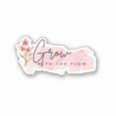 Pink Grow mit Durchfluss Vinyl Sticker (Vorderseite)