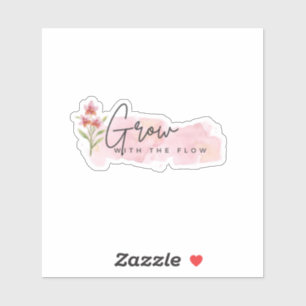 Pink Grow mit Durchfluss Vinyl Sticker