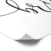 Pink grün Blumenstee Begrüßungszeichen Poster (Ecke)