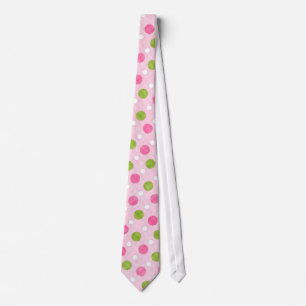 Pink/grün/weiß Polka-Punktmuster Männer-Krawatte Krawatte