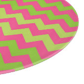 Pink-grün-Zickzack Schnittscheibe Schneidebrett (Ecke)