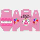 Pink-grüne geometrische Polka Dots Party-Hut Geschenkschachtel (Ungeklappt)