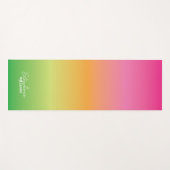 Pink-grüne Gradient Yoga Mat mit Individuelle Name Yogamatte (Vorderseite (Horizontal))