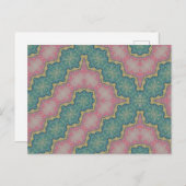 Pink-grüne Postkarte Abstrakt (Vorne/Hinten)