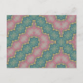 Pink-grüne Postkarte Abstrakt (Vorderseite)