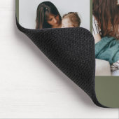 Pink Grüne Retro Fette Mama 3 Foto Collage Mousepad (Ecke)