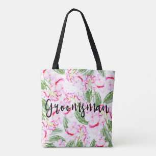 Pink Grüner Tropischer Oasen Botanischer GROOMSMAN Tasche