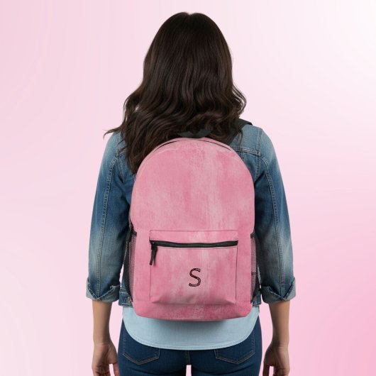 Pink Grunge Aesthetic Bedruckter Rucksack