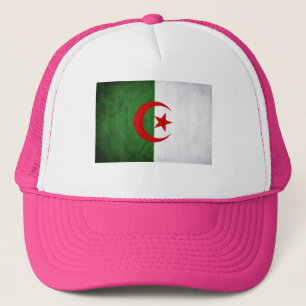 PINK Grunge Algeria Flag Truckerkappe