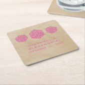 Pink Grunge D20 Dice Gamer Paper Untersetzer (angewinkelt)