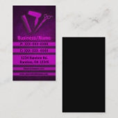 Pink grunge Haarwerkzeug, benutzerdefinierte Visit Visitenkarte (Vorne/Hinten)