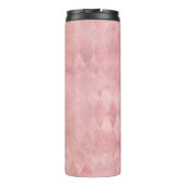 Pink Grunge Harlequin Pattern Thermosbecher (Rückseite)