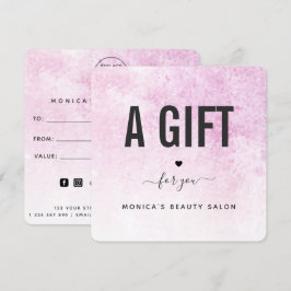 Pink Grunge Moderner Trendy Beauty Salon Makeup Ha